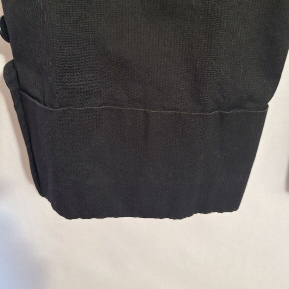 Loft Womens Capri Pants Button Detail Rolled Hem Black Sleek Size 10 - Picture 6 of 11